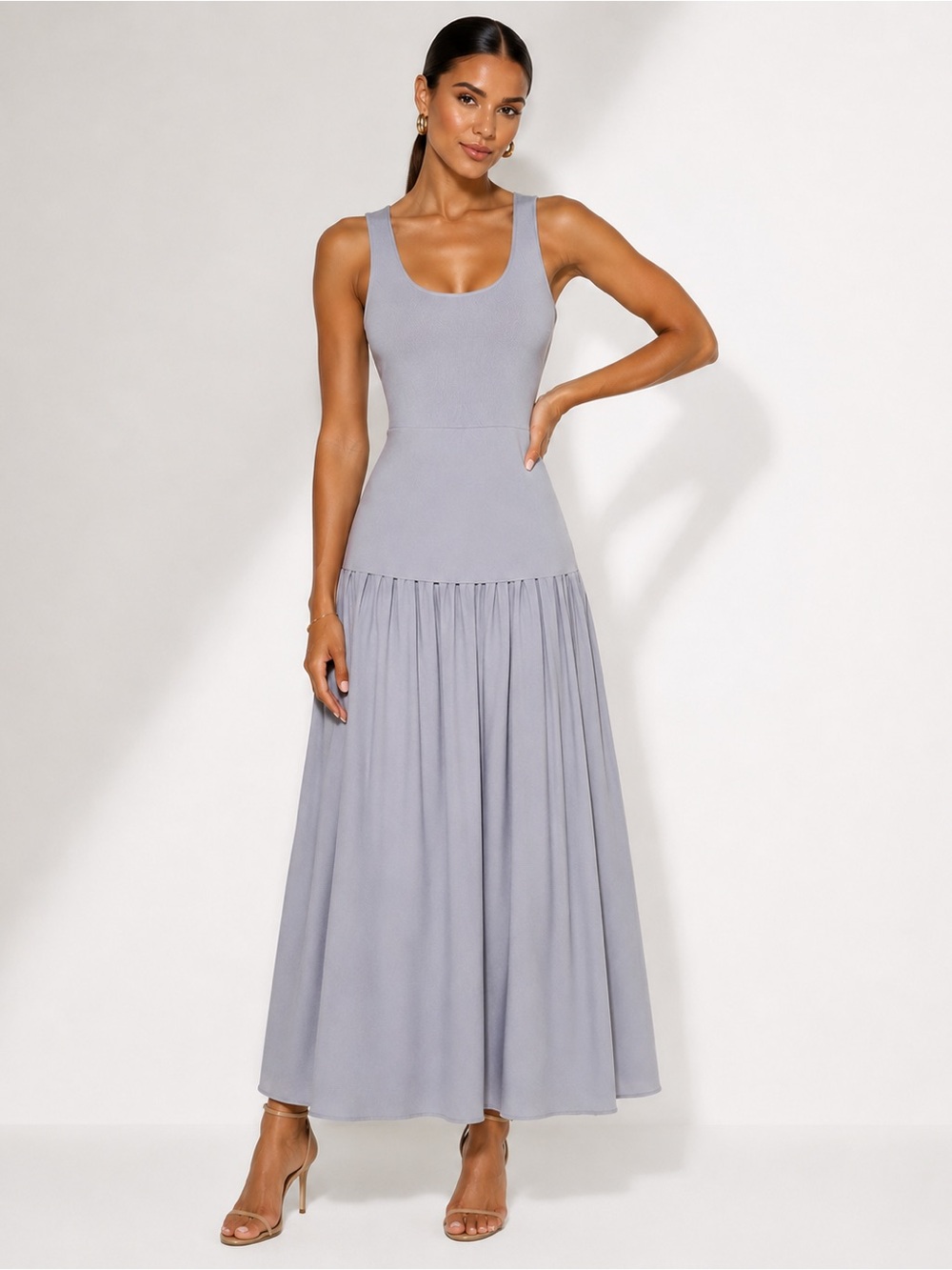 HOUSE OF HARLOW 1960 Mixed Media Maxi Dress